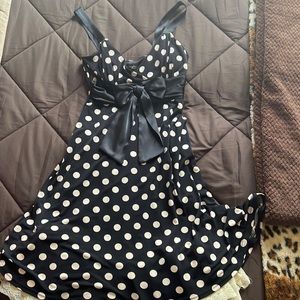Woman’s poka dot dress